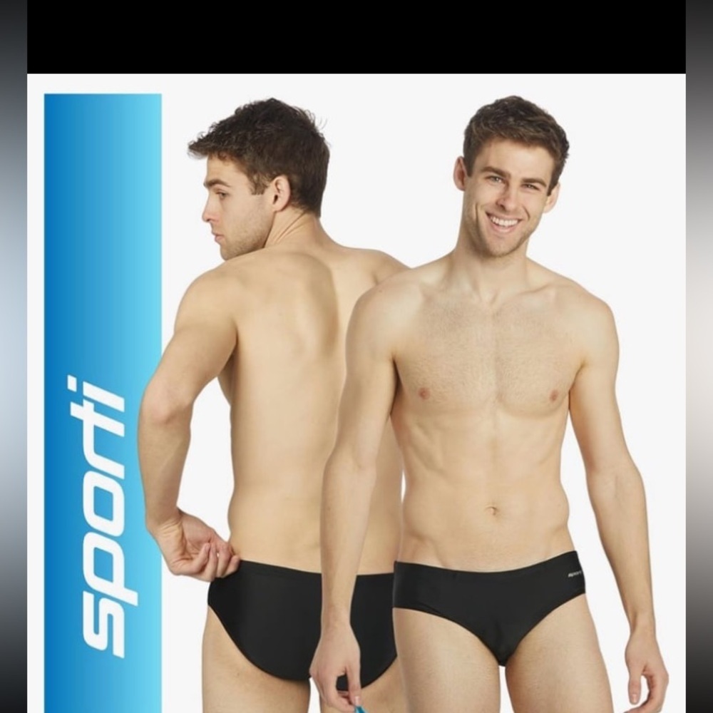 Sporti Men's Black Swim Briefs NWT size 32